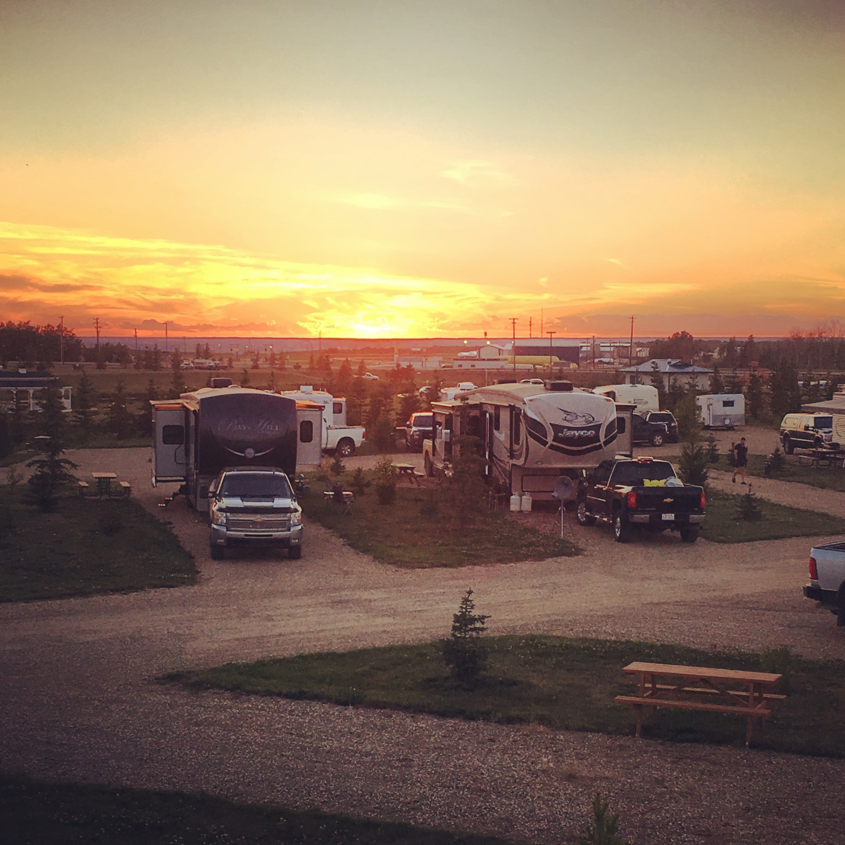 Beautiful RV Park located on the East Hill of Peace River, AB directly